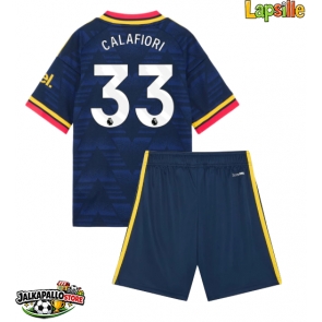 Arsenal Riccardo Calafiori #33 Vieraspaita Lapsille 2026-27 Lyhythihainen (+ shortsit)